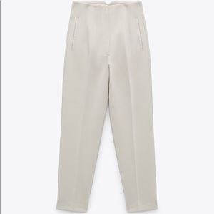 Zara High waisted pants oyster white size large